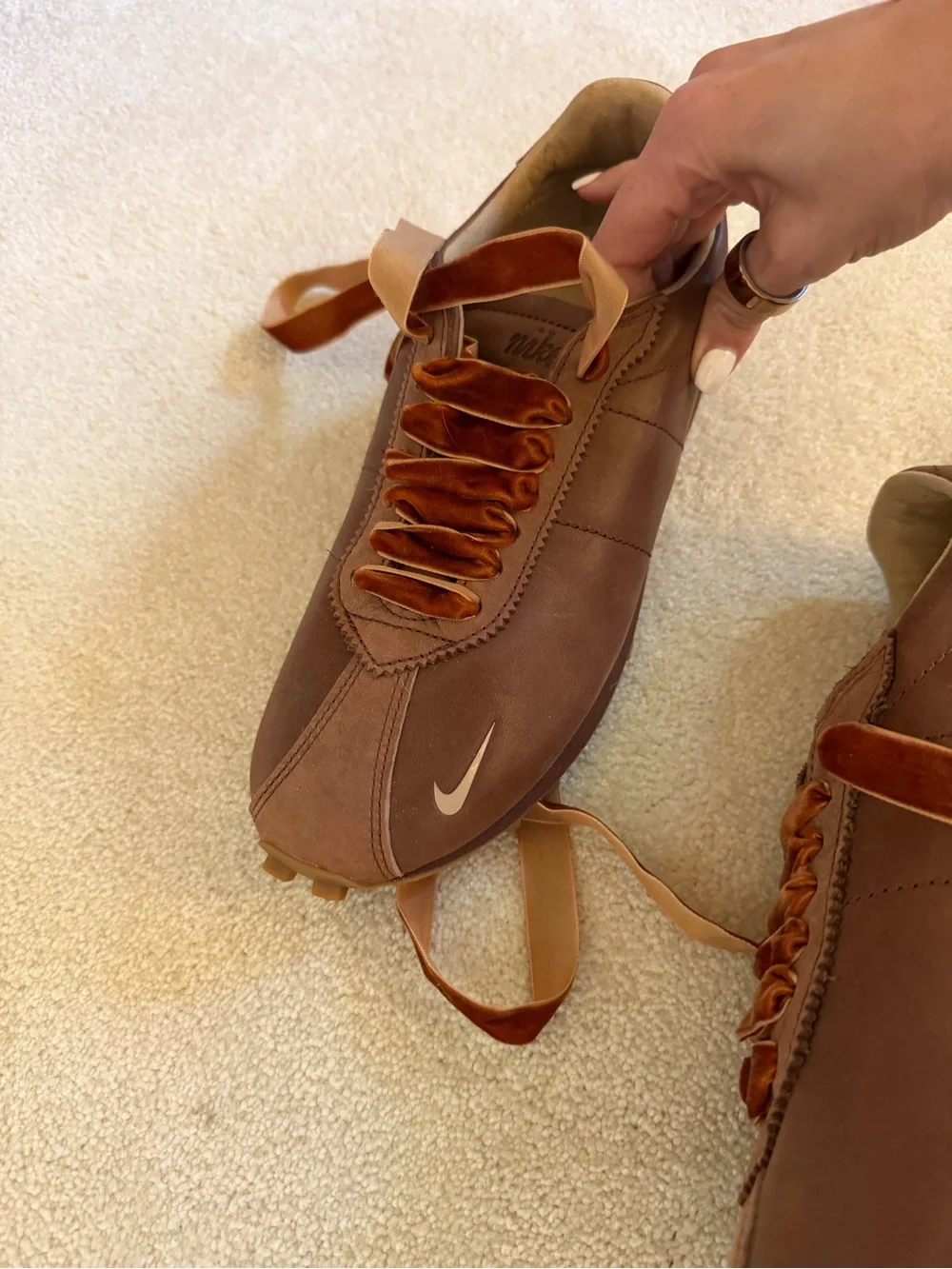 Nike LD-1000 “Edition A” Brown Leather Sneakers with Satin Laces